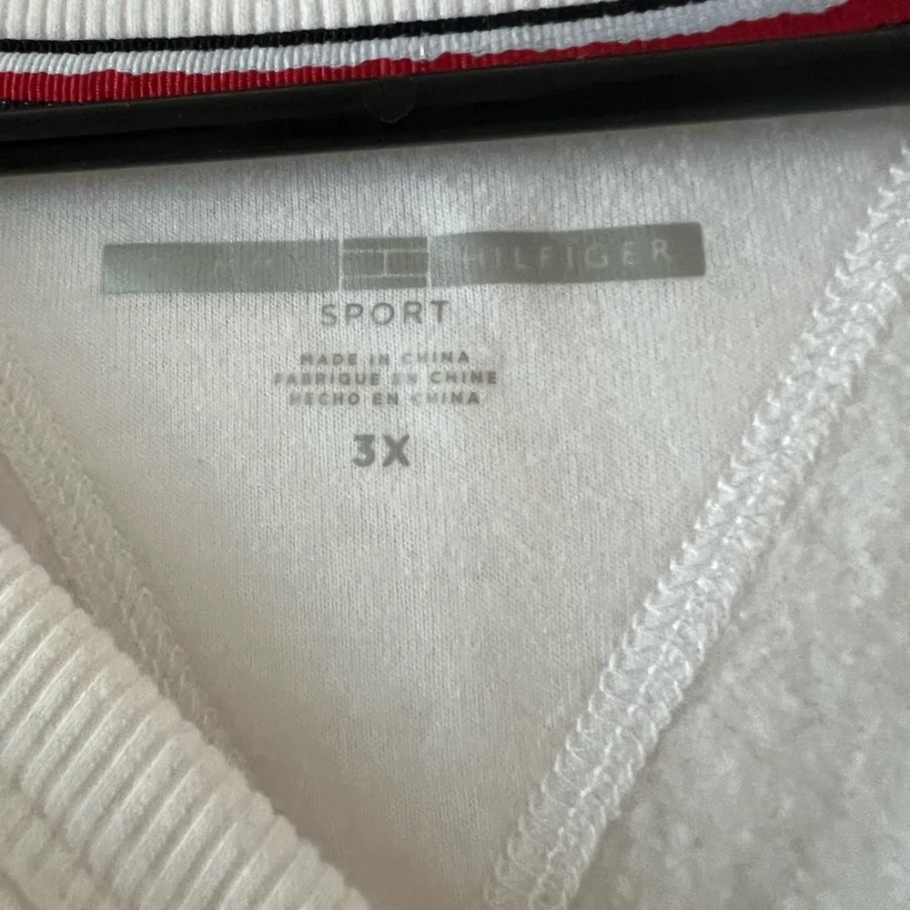 Tommy Hilfiger Women's White and Gray Logo Sweatshirt - Picture 3 of 4